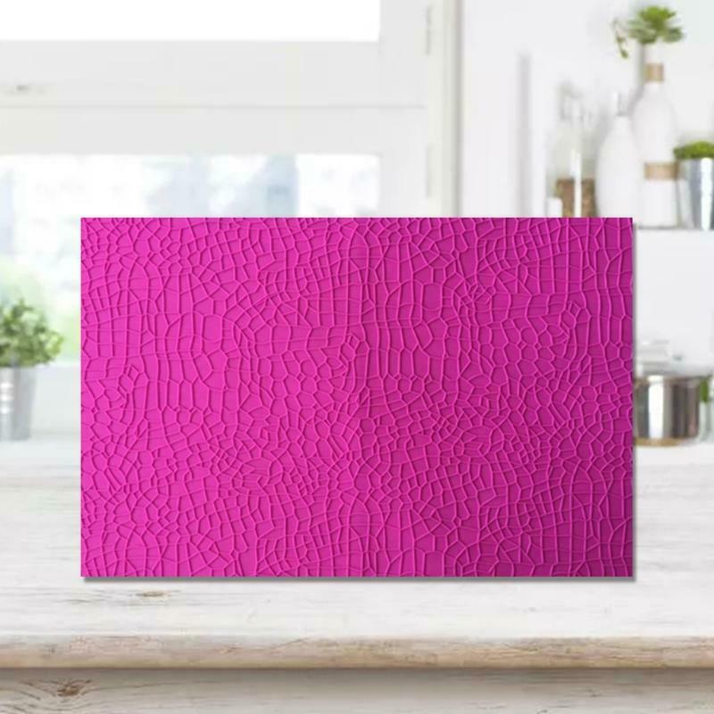 Skin Texture Embossed Fondant Lace Cushion Silicone Mold for Chocolate