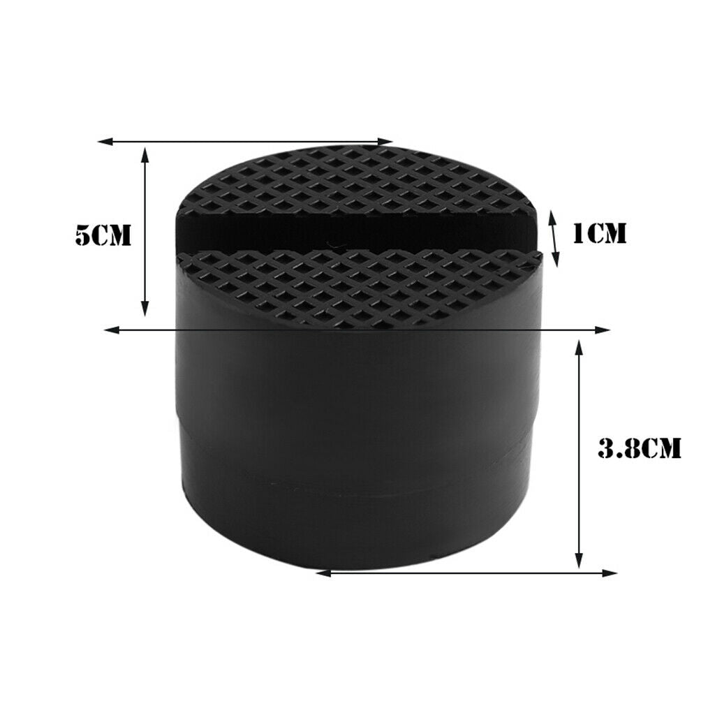Slotted Car Rubber Jack Pad Frame Protector Guard Adapter 50mm*50mm Black