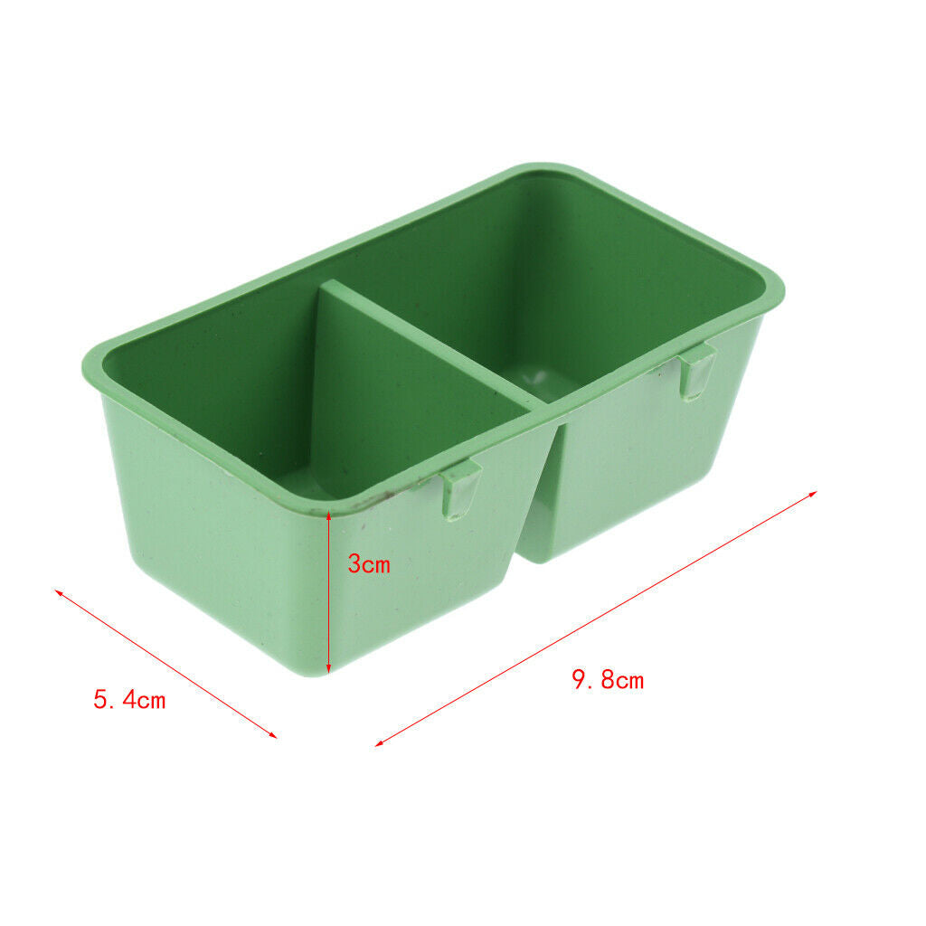 30Pcs 2in1 Bird Parrot Food Water Plastic Bowl Cups Pigeons Feeding Feeder