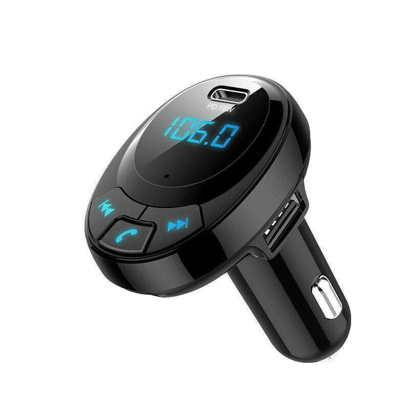 Car Truck Bluetooth MP3 Music Player Digital Display Dual USB Car Phone Charger