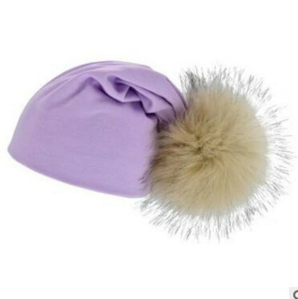 Baby Toddler Kids Winter Warm Knit Crochet Hat Boy & Girl Beanie Fur Pom Pom Cap
