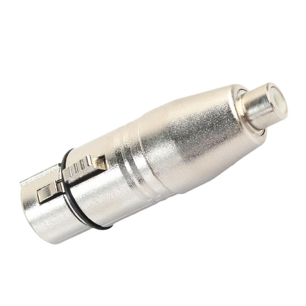 Durable Zinc Alloy XLR Female to RCA Female Mic Cable Extender Audio Adapter