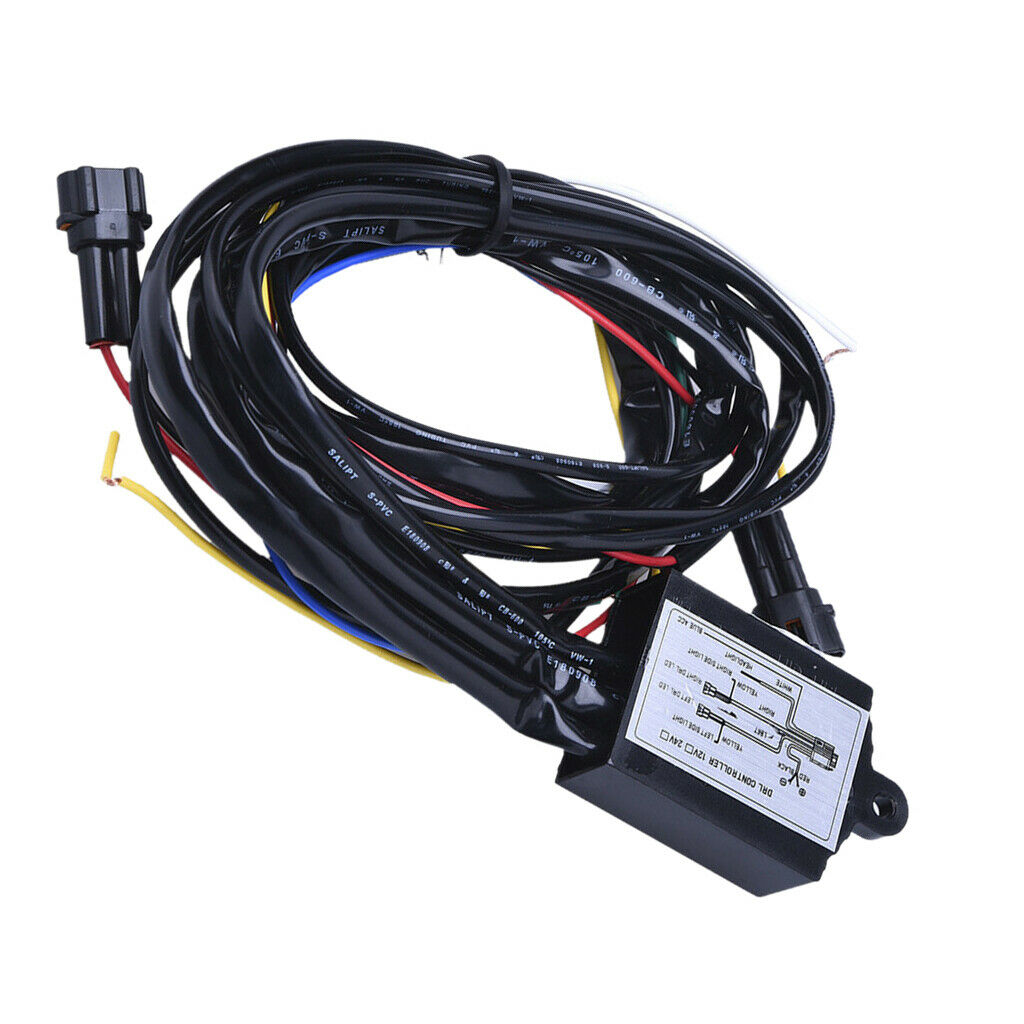 12V Car Vehicle DRL Daytime Running Light Dimmer Module Controller Harness