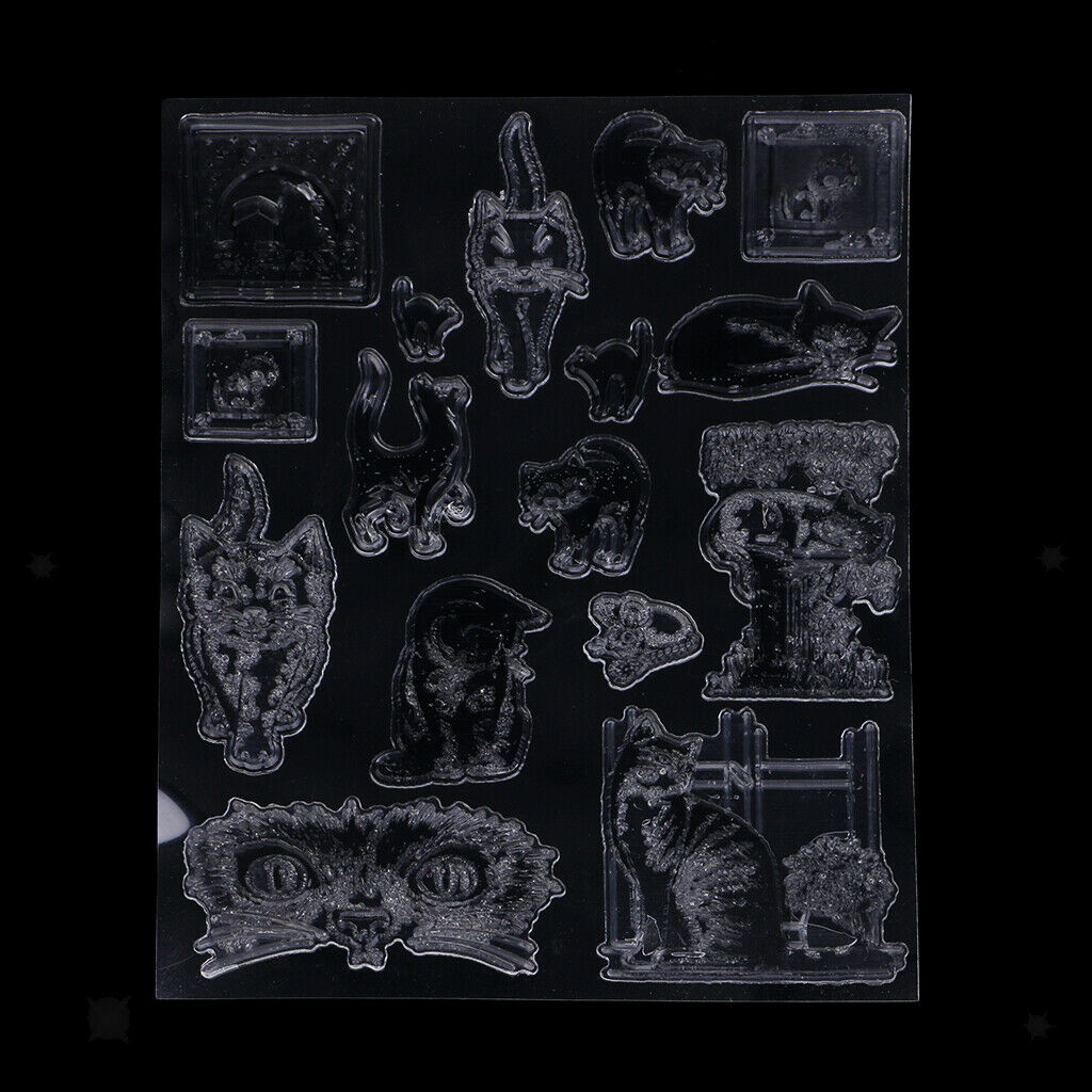 Silicone Clear Rubber Stamp for Scrapbooking DIY The cat paradise 14x17.5cm