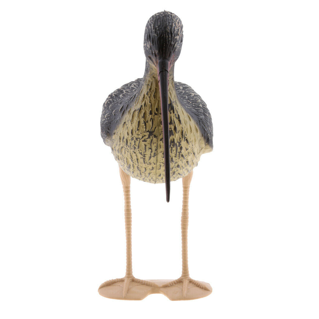 Realistic Plastic Curlew Bird with Long Beak Decoy Bird Scarer Scarecrow Garden