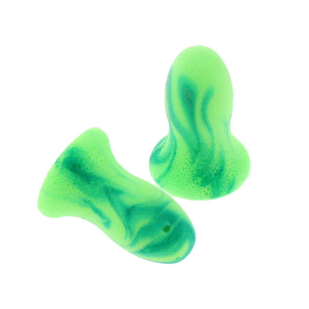5 Pairs Soft Foam Ear Plugs Tapered Travel Sleep Noise Prevention Green