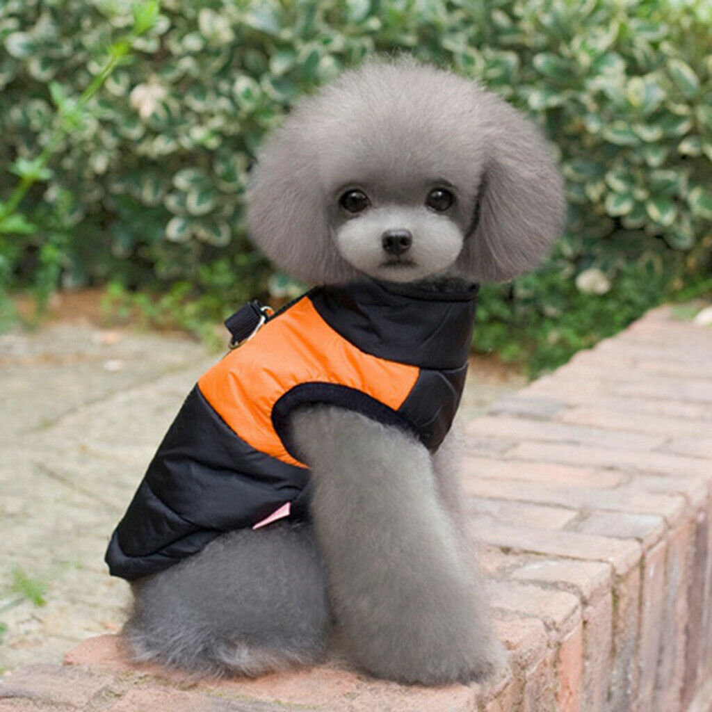 Waterproof Dog Down Jacket Puppy Jacket Coat Pet Winter Clothes Orange - S