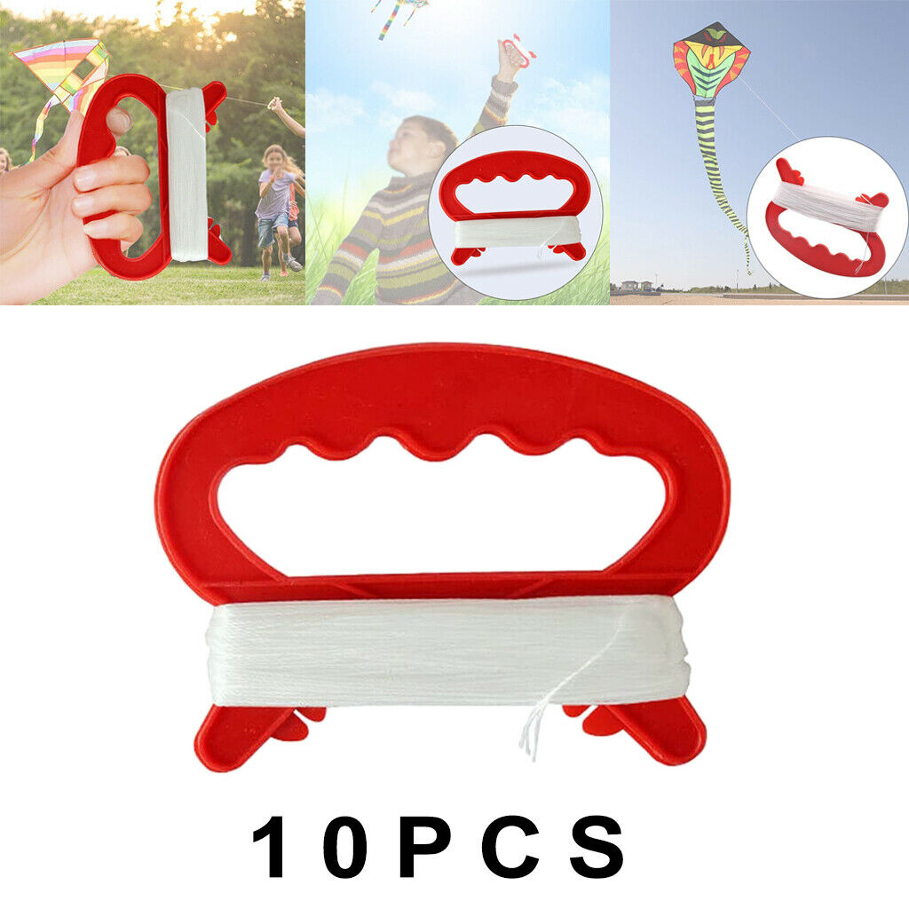 10Pack Flying Kite Handle with Line Kite String Reel Winder Outdoor Activity