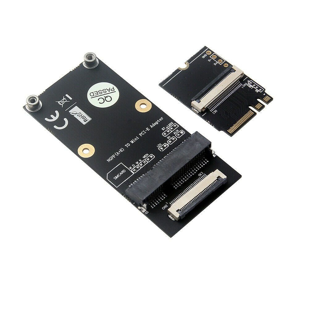 M.2 key A/E/A+E to Mini PCI-E Adapter with FFC Cable Case