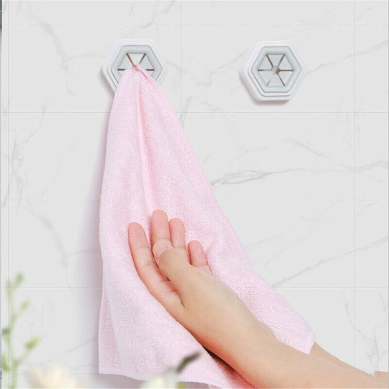Towel Holder Convenient Kitchen Storage Hooks Sucker Wall Window Bathroom.l8