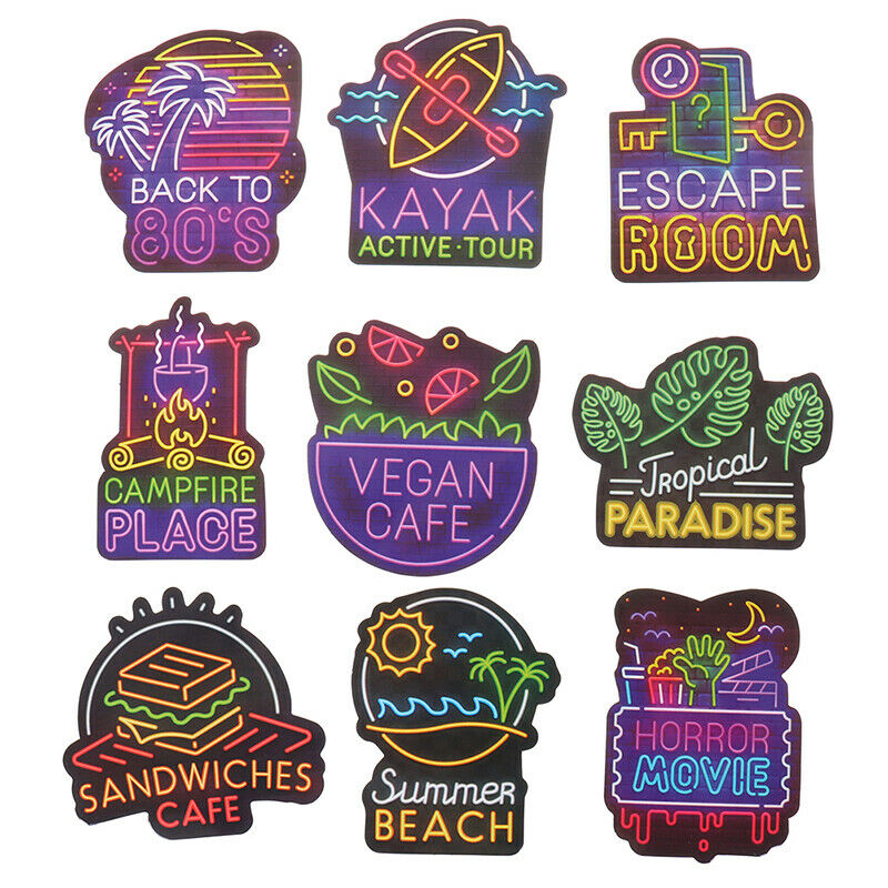 50Pcs Neon Stickers Skateboard Laptop Luggage Guitar Bike Car Bomb DecalsJCAU Lt