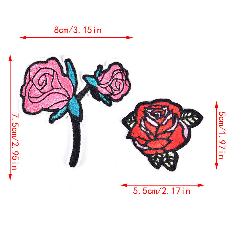 11PCS Flower Patches Applique Embroidered Iron on Patch for Clothes Acces.l8