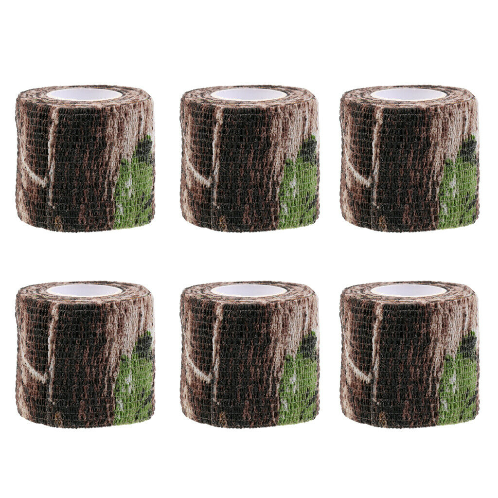 6Pack Self-adhesive Non-woven Camo Tape Fabric Wrap 2.2m 7.2ft Camo  Tape