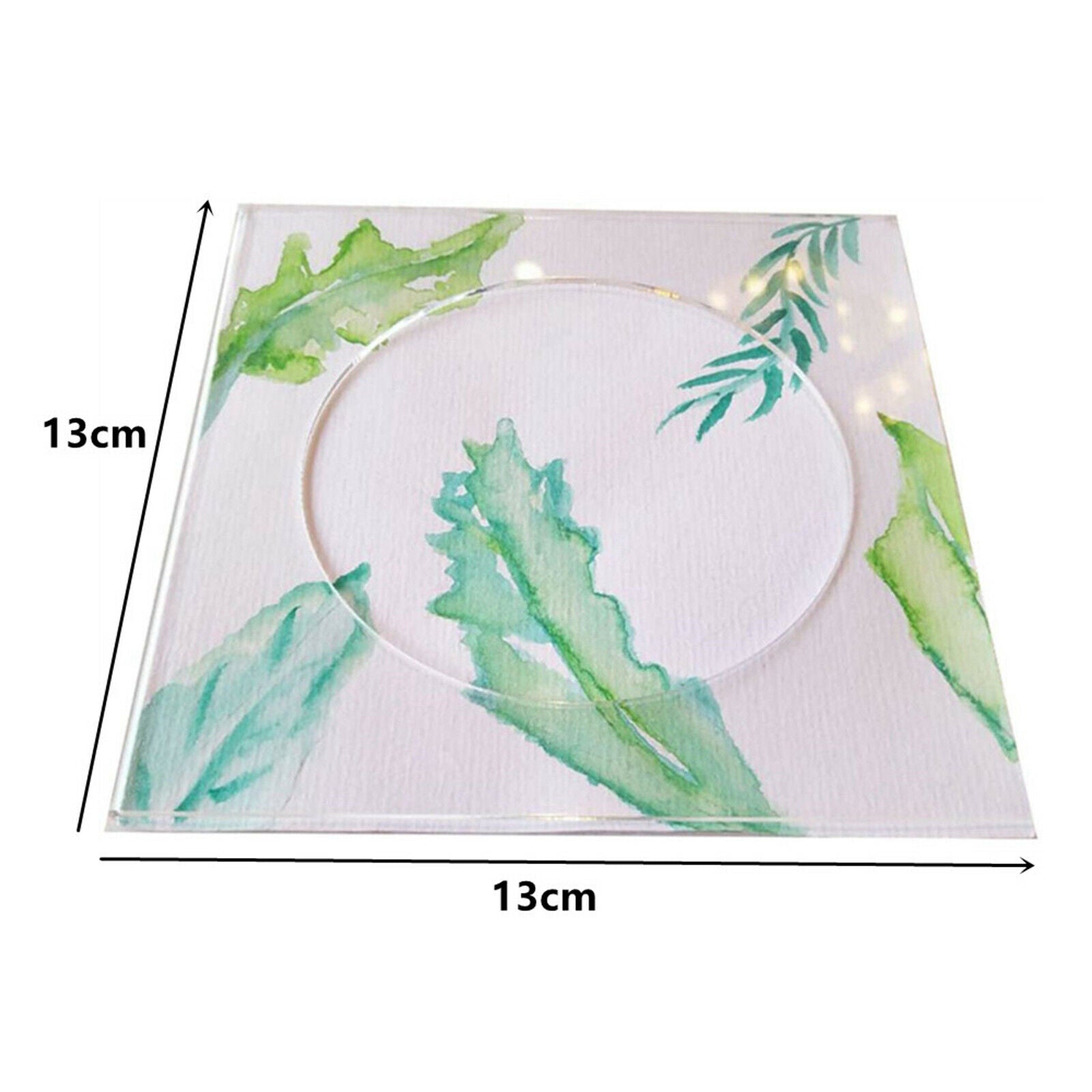 2/Set Transparent Acrylic Cocktail Napkin Holder Coasters Dining Table