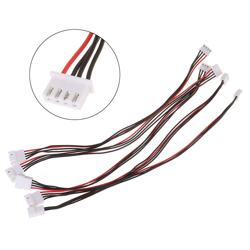 5Pcs JST-XH 4P 20cm 22AWG Lipo Balance Wire Extension Charged Cable Lead .l8