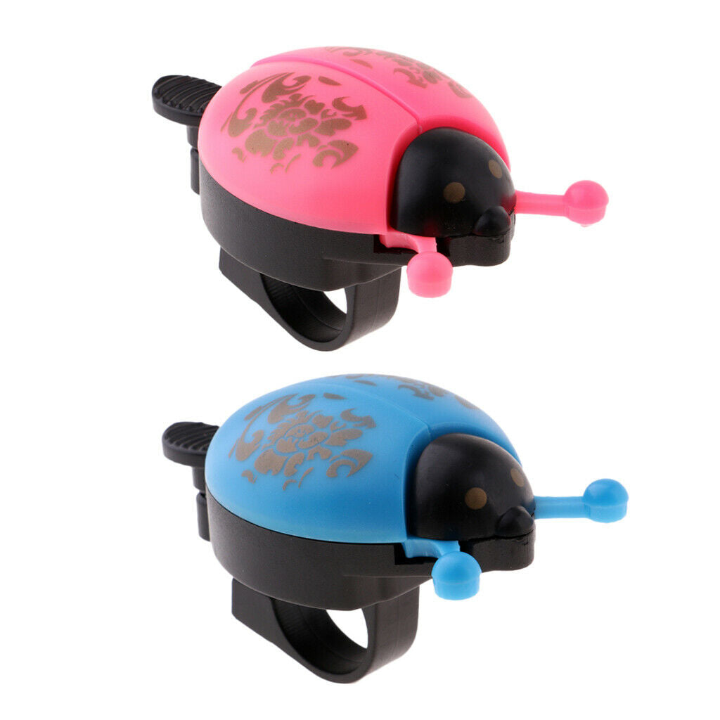 2Pcs/Lot Bicycle Cute Ladybug Bug Bells Horns for Safety Cycling Kids Child Boys