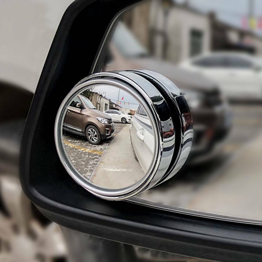 2PCS HD Wide Angle Adjustable Car Rear View Convex Mirror Auto Blind Spot Mirror