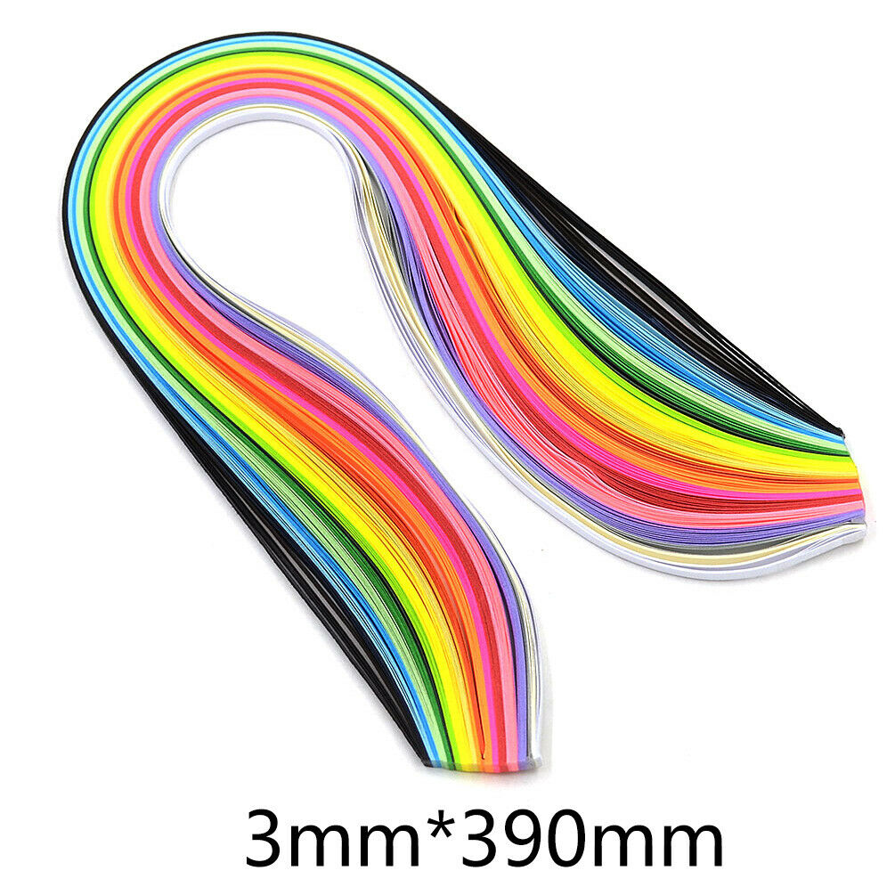160PCS 3mm Quilling Paper Strip Origami Tool Handmade Scrapbooking DIY Art Craft