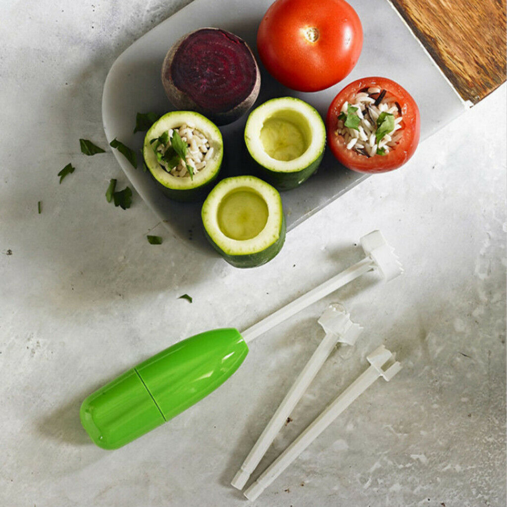 4Pcs Portable Fruit Vegetable Spiral Cutter Corer Spiral Digging Device
