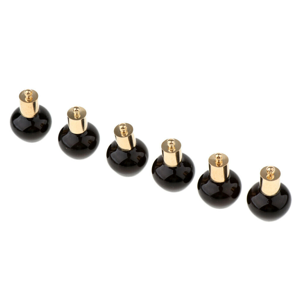 6Pcs DIY Mini Wishing Bottle Pendant Charms Necklace Pendant Black
