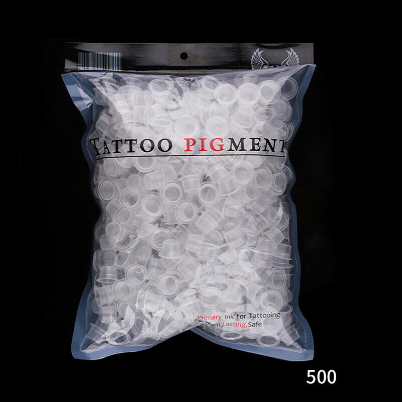 500pcs Tattoo Ink Cups Professional Tattoo Supplies Transparent Pigment CupsBDA