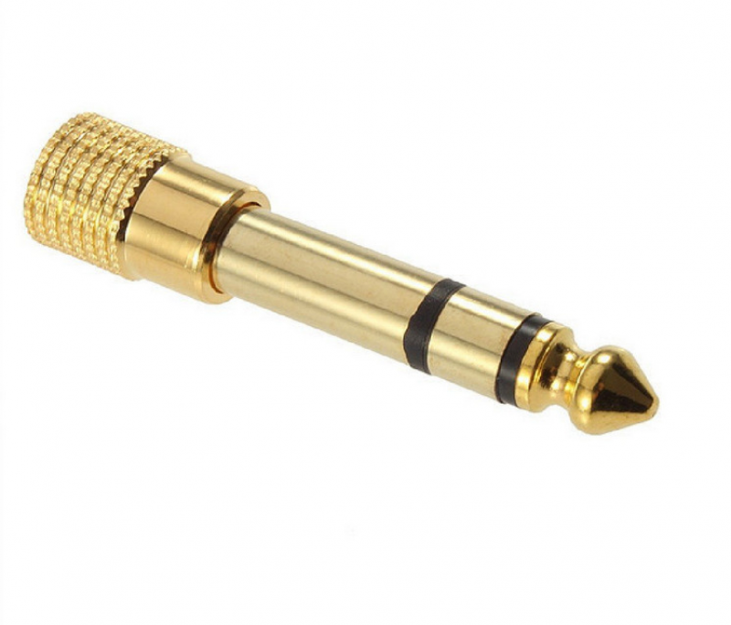 Headphone Audio Adapter 6.3 Mm 1/4" Male Plug To 3.5 Mm 1/8" Female