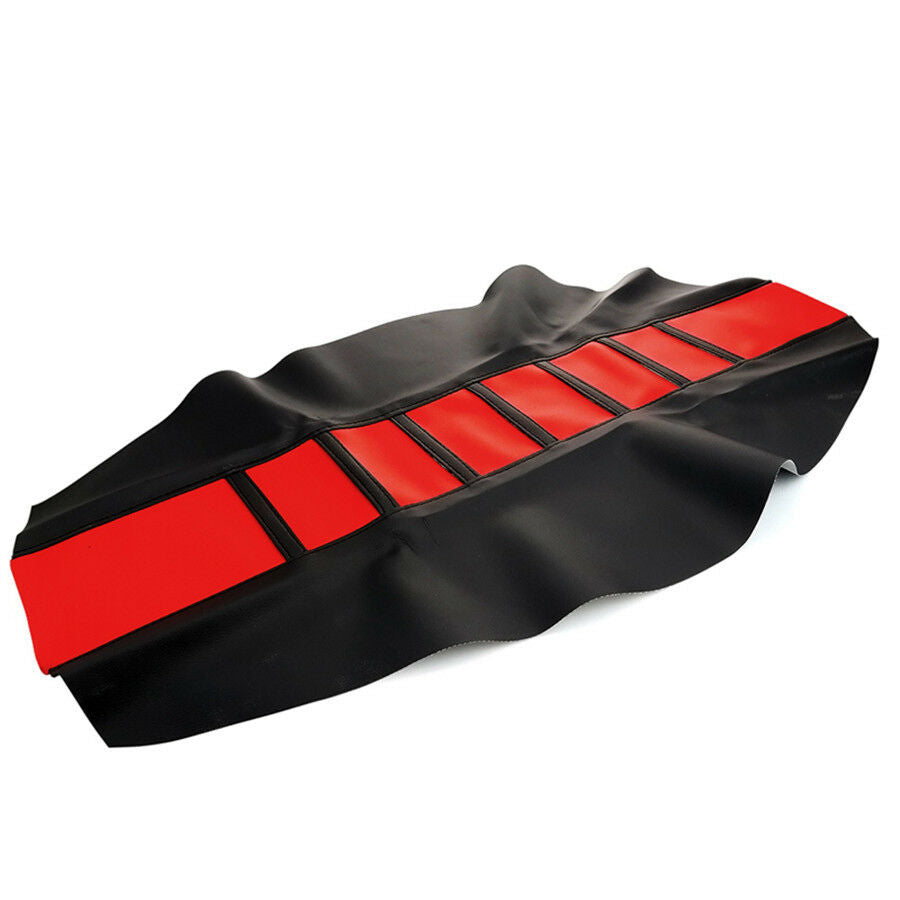 Durable Double Stitched Rubber/Vinyl Material Motorcycle Seat Cover Red Leather