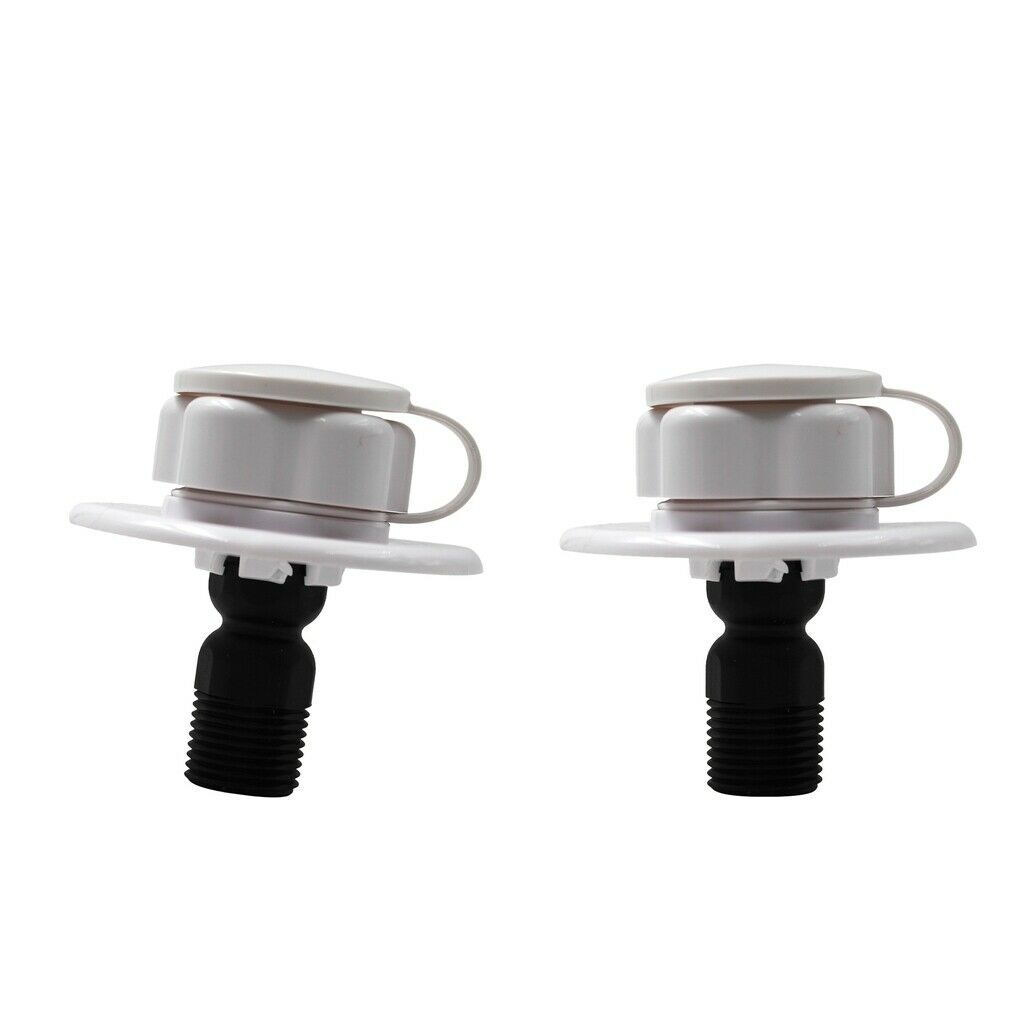 2 Pcs White Gravity Fresh Water Fill Hatch Inlet Plastic RV Trailer Camper