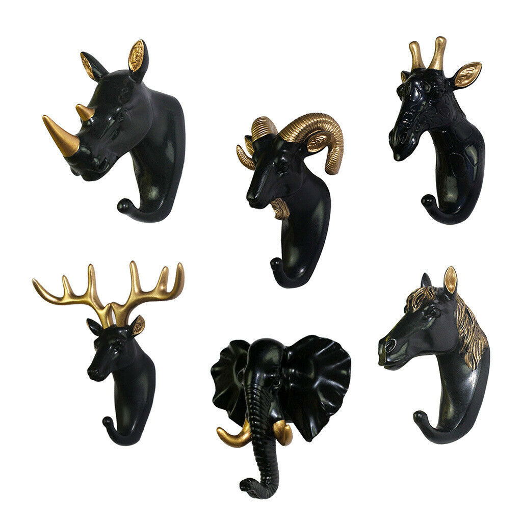 6pcs Nordic Style Wall Hook Decorative with Mounting Screws for Keys Towel
