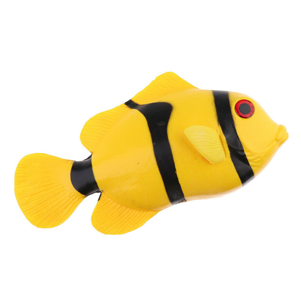 Lifelike Artificial Clownfish Ornament for Aquarium Decortion Yellow