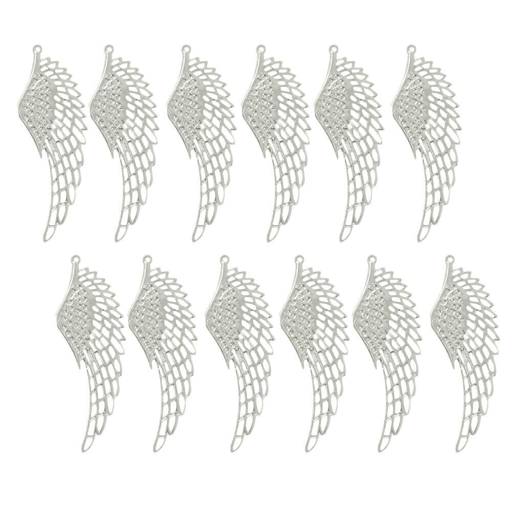 12 pieces angel wing charms pendants for crafting charms beads