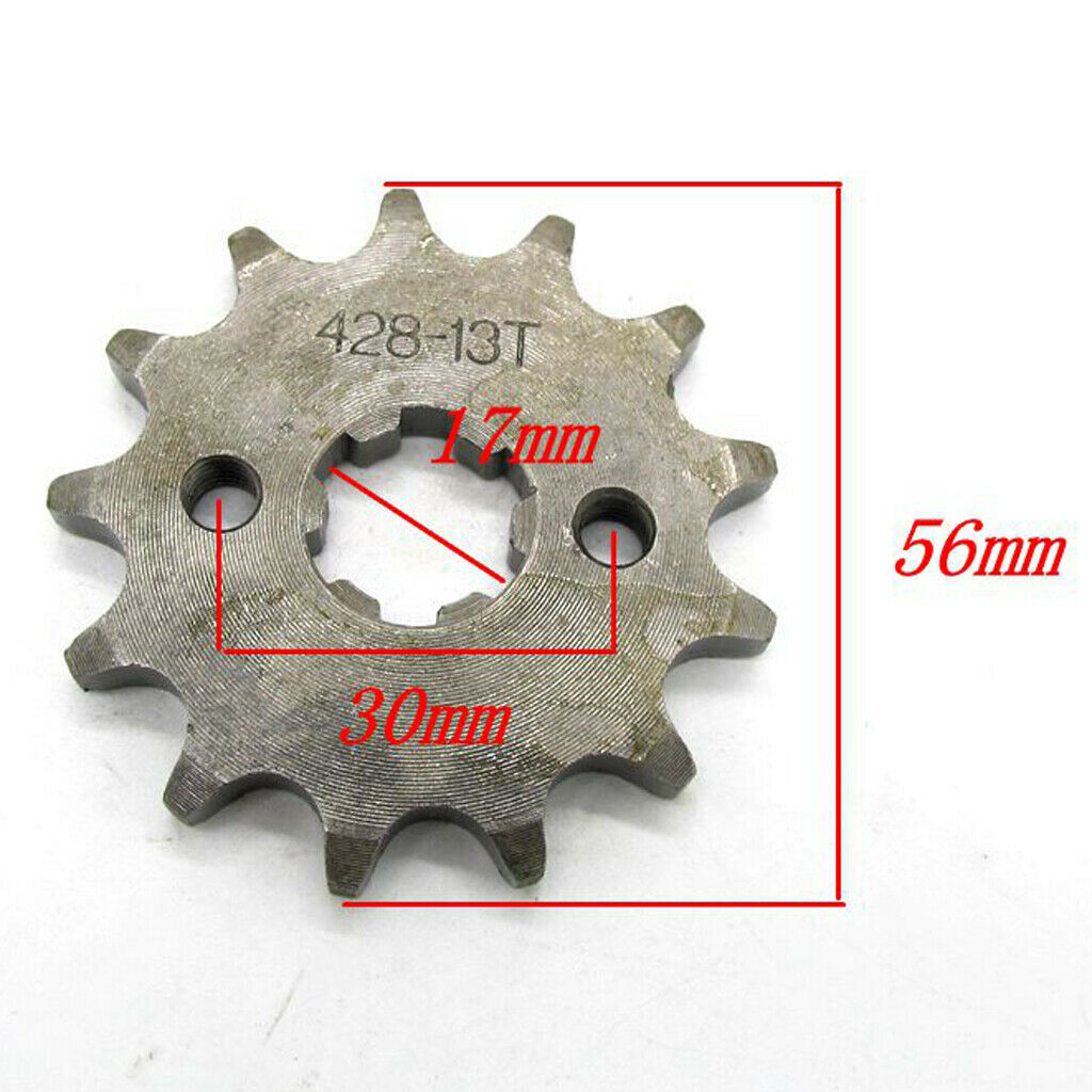 13T Teeth 17mm Front Sprocket Cog 428 Chain for Trail Dirt Bike Thumpstar