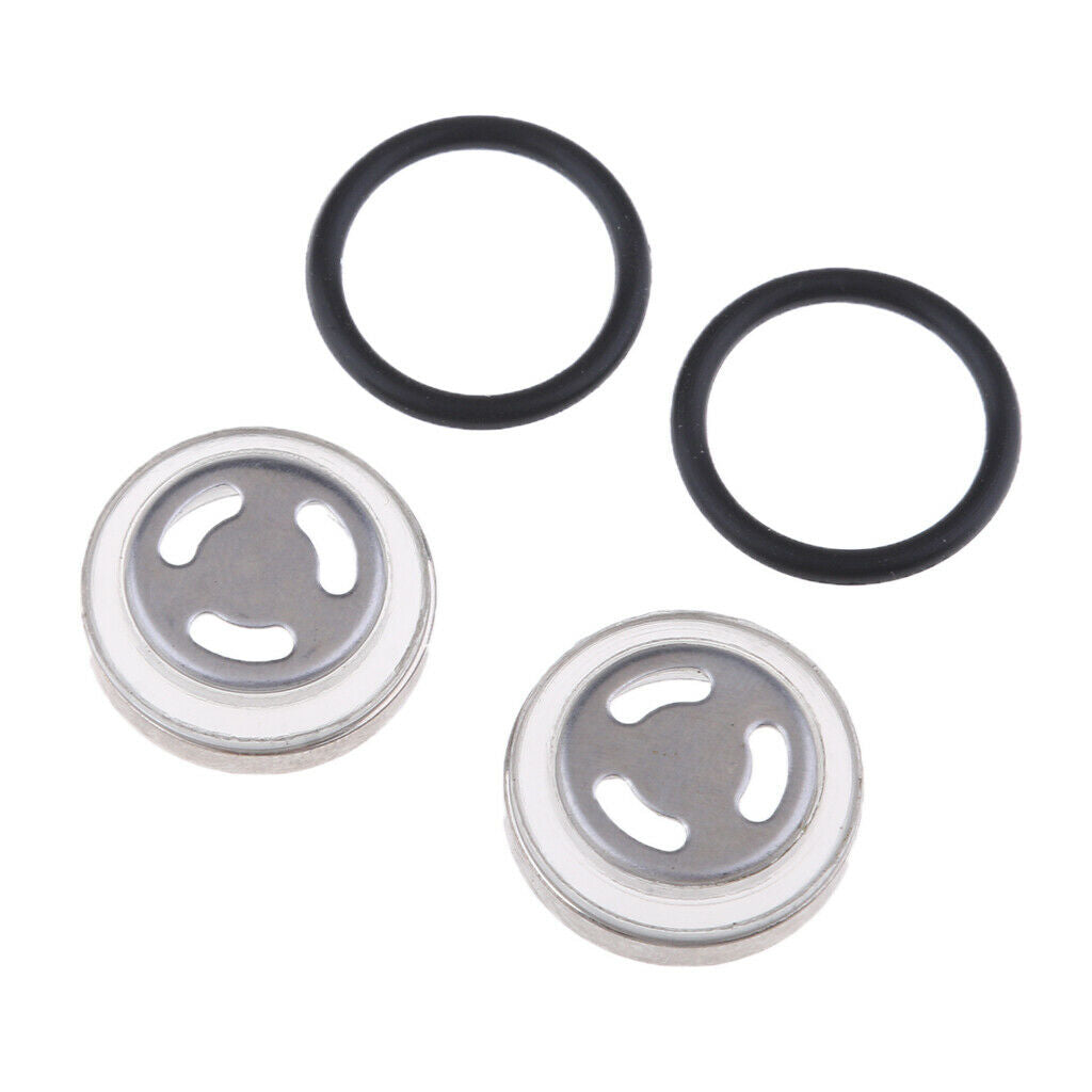 2 Set Motorcycle Brake Master Cylinder Reservoir Sight Mirror Gasket Parts
