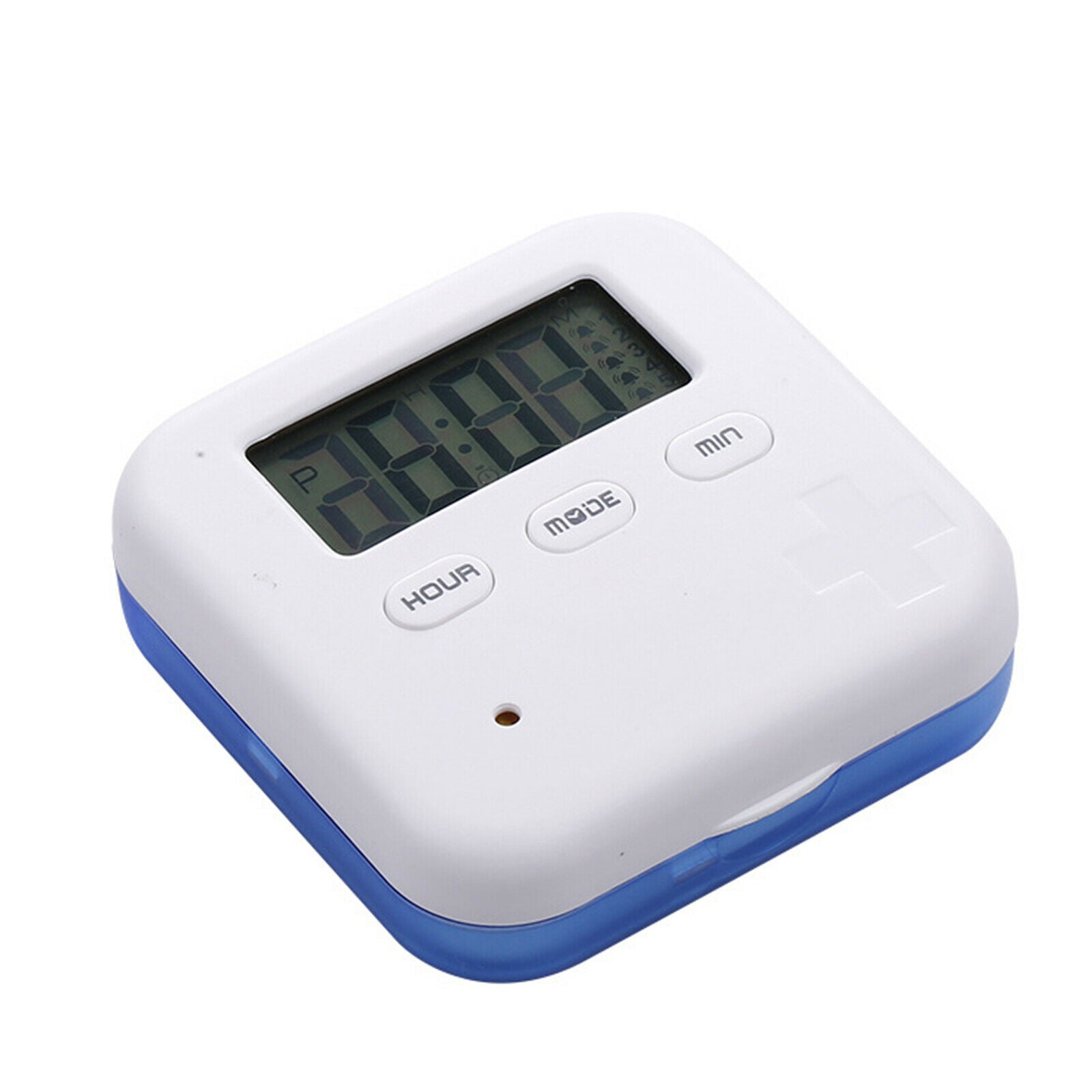 4 Grids Electronic Pill Reminder Container LCD Screen Essential for Travel