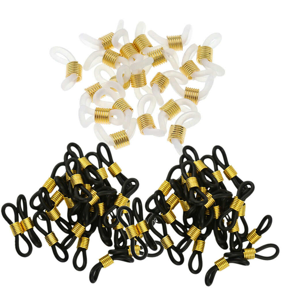 70 Pieces Eyeglasses Spectacle Strap Holder Rubber Loop Ends Eyewear Findings