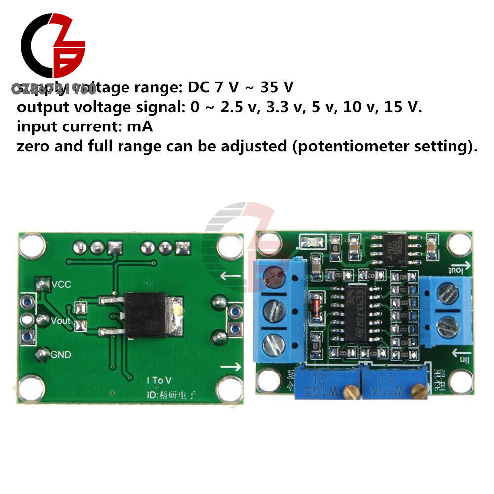 4-20mA 0-5V Current To Voltage Module Board Insulation Signal Converter Kit