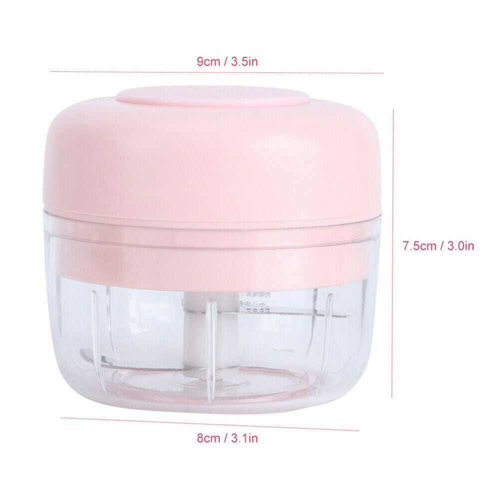 Mini Electric Garlic Food Chopper Vegetable Chopper Grinder Blender Crusher