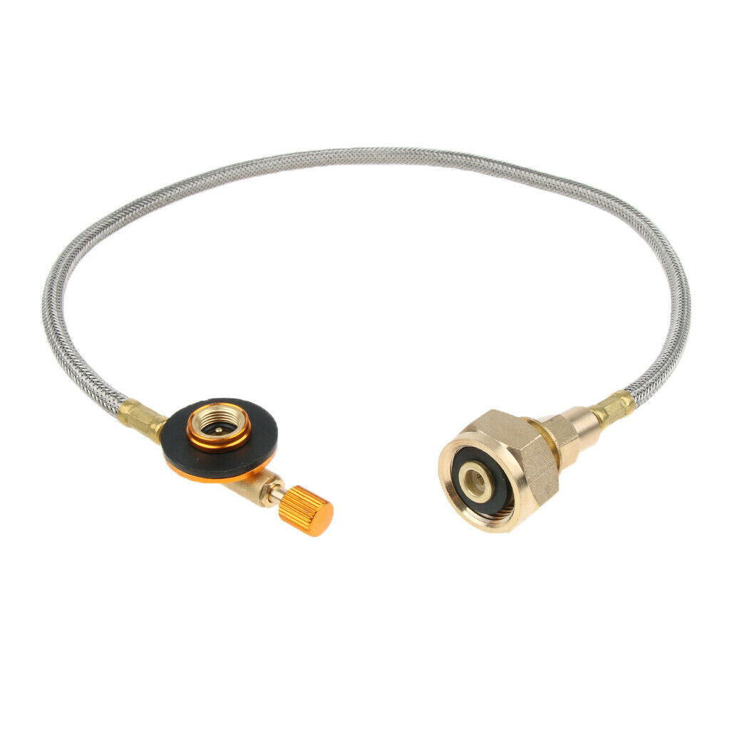 Camping Gas Stove Connection Valve Propane Cylinder Tank Hose Adapter, 60cm