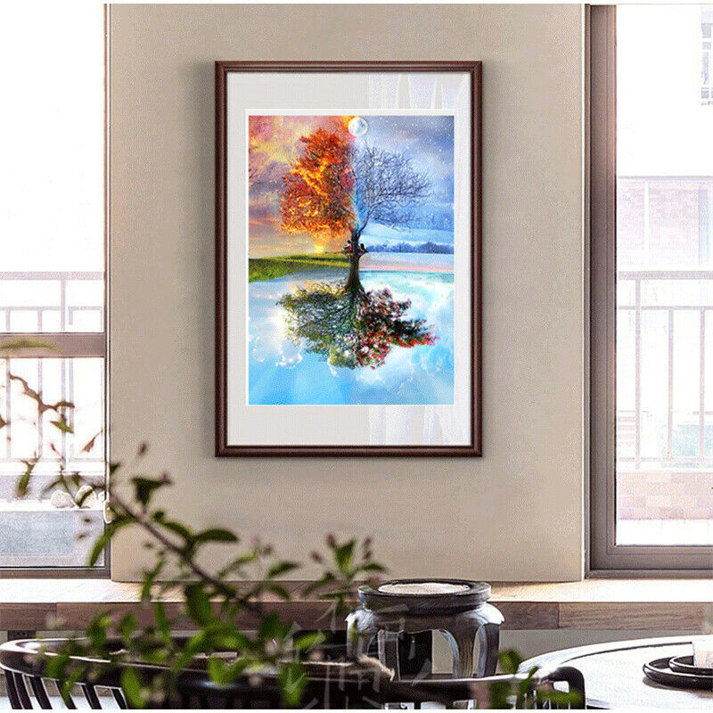 DIY 5D Diamond Painting Landscape Tree Full Drill Square Embroidery Art Picture