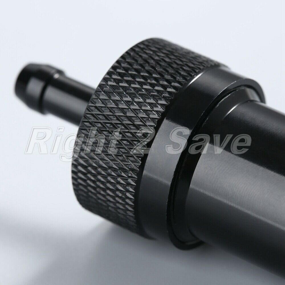 Motorcycle Fuel Oil Inline Filter Cleaner 1/4" 6mm CNC Aluminum Alloy Universal
