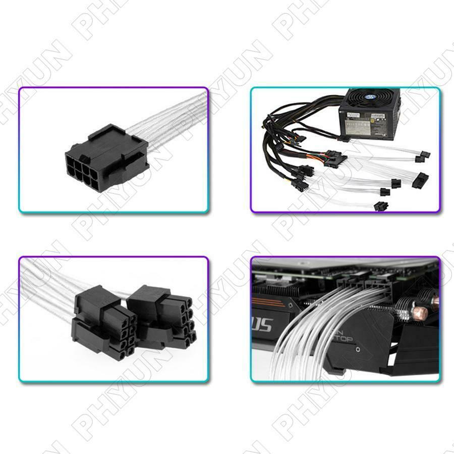 5Pcs 20CM PCI-E 8 pin Female to Dual PCI-E 6+2 pin male GPU Power Cable Splitter