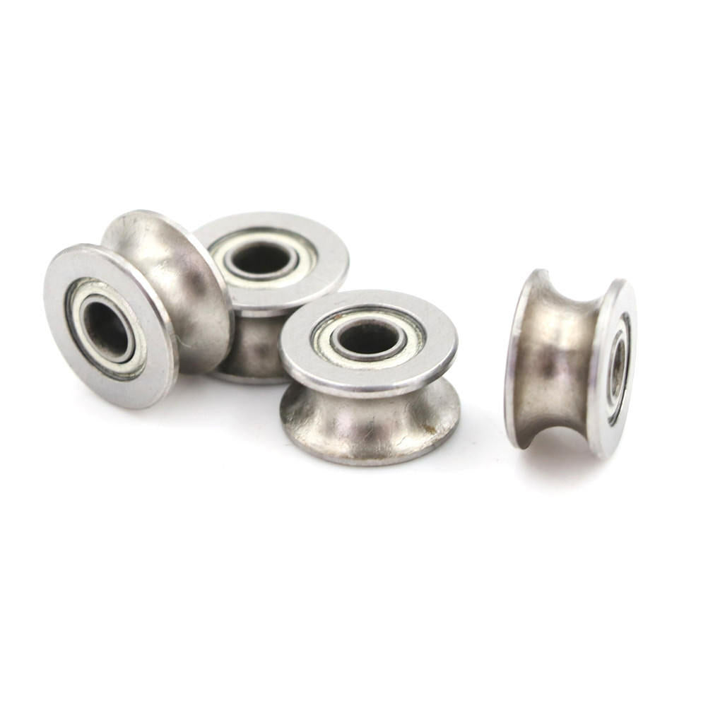 4PCS 4*13*7MM 624UU HCS U Groove Guide Pulley Rail Ball Bearings Whe.l8