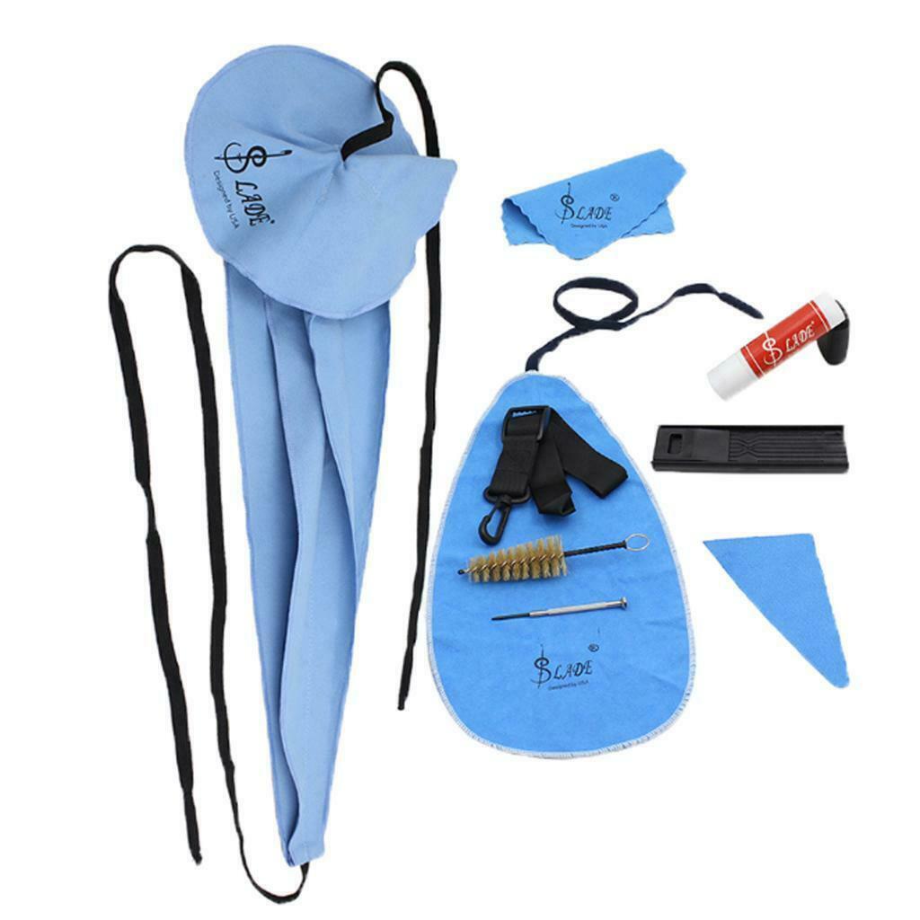 10pcs Saxophone Cleaning Care Set Belt Cork Grease Cushion for Sax Accs