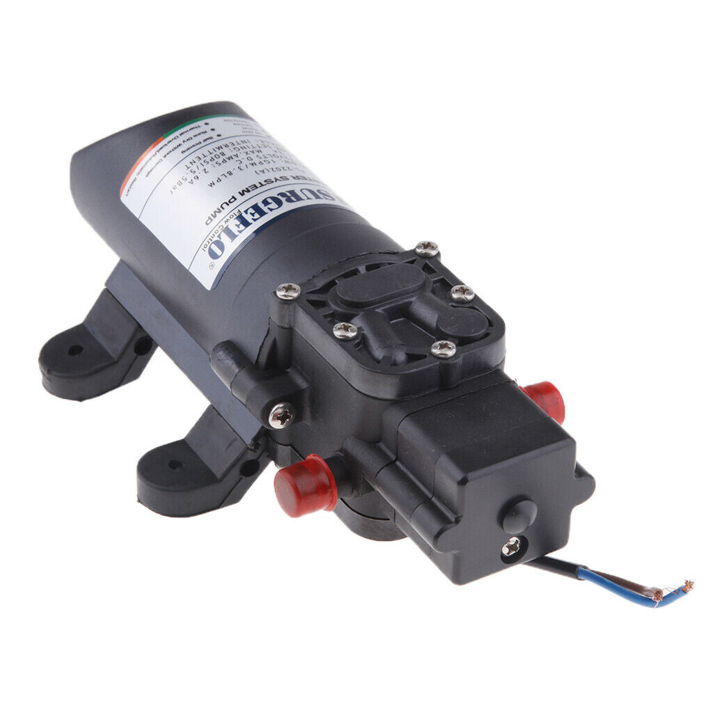 Self Priming Water Pressure Diaphragm Pump 3.8L/min Caravan Boat Marine