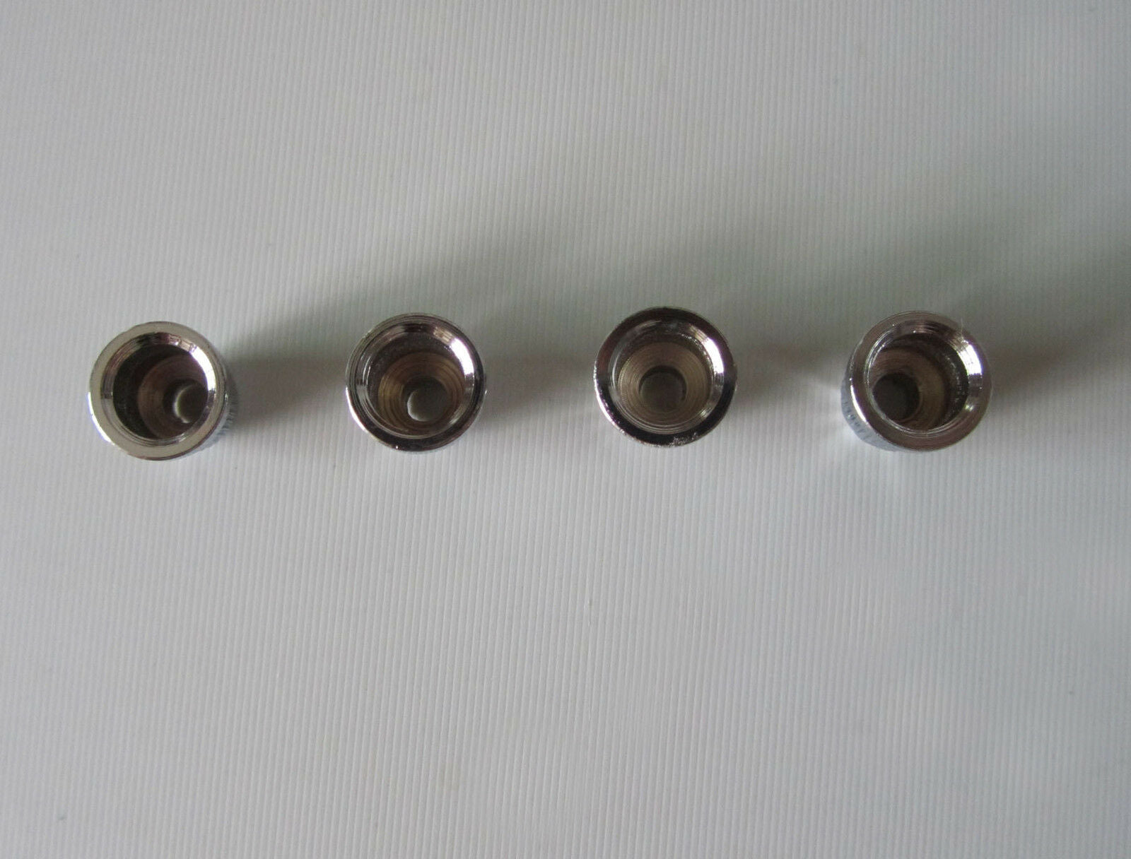4x Chrome String Through Body 3/8" String Ferrules for 4 String Bass Guitar