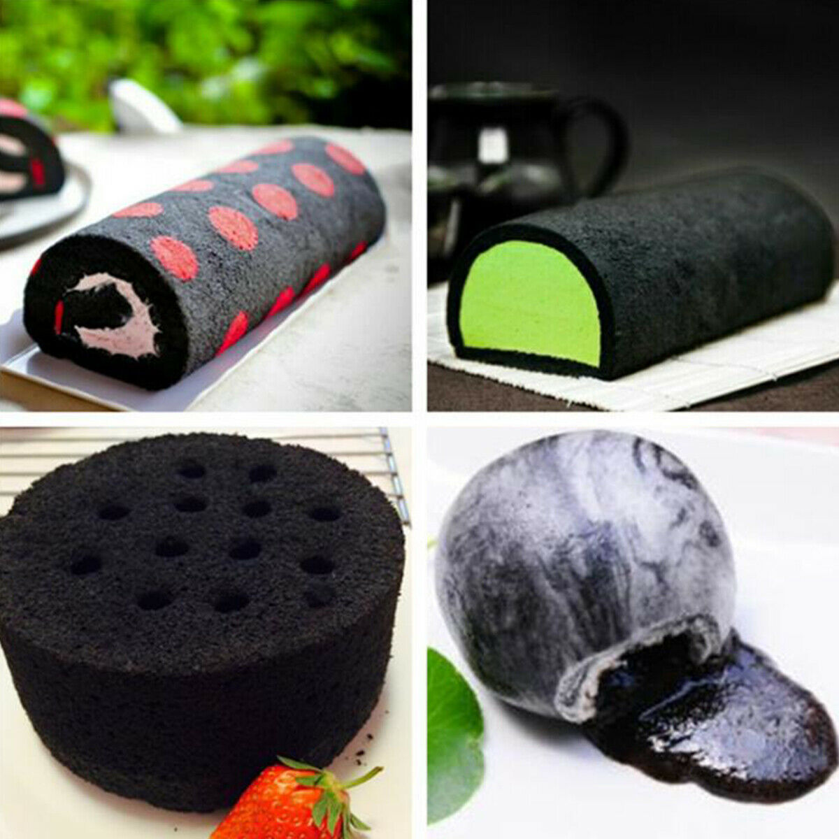 20g Black Bamboo Charcoal Edible Activated Carbon Powder Macarone Cake Bake