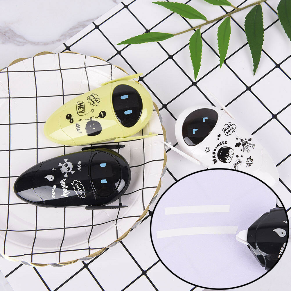 Mini Robot Roller White*Out School Office Study Stationery Correction Tape Tt