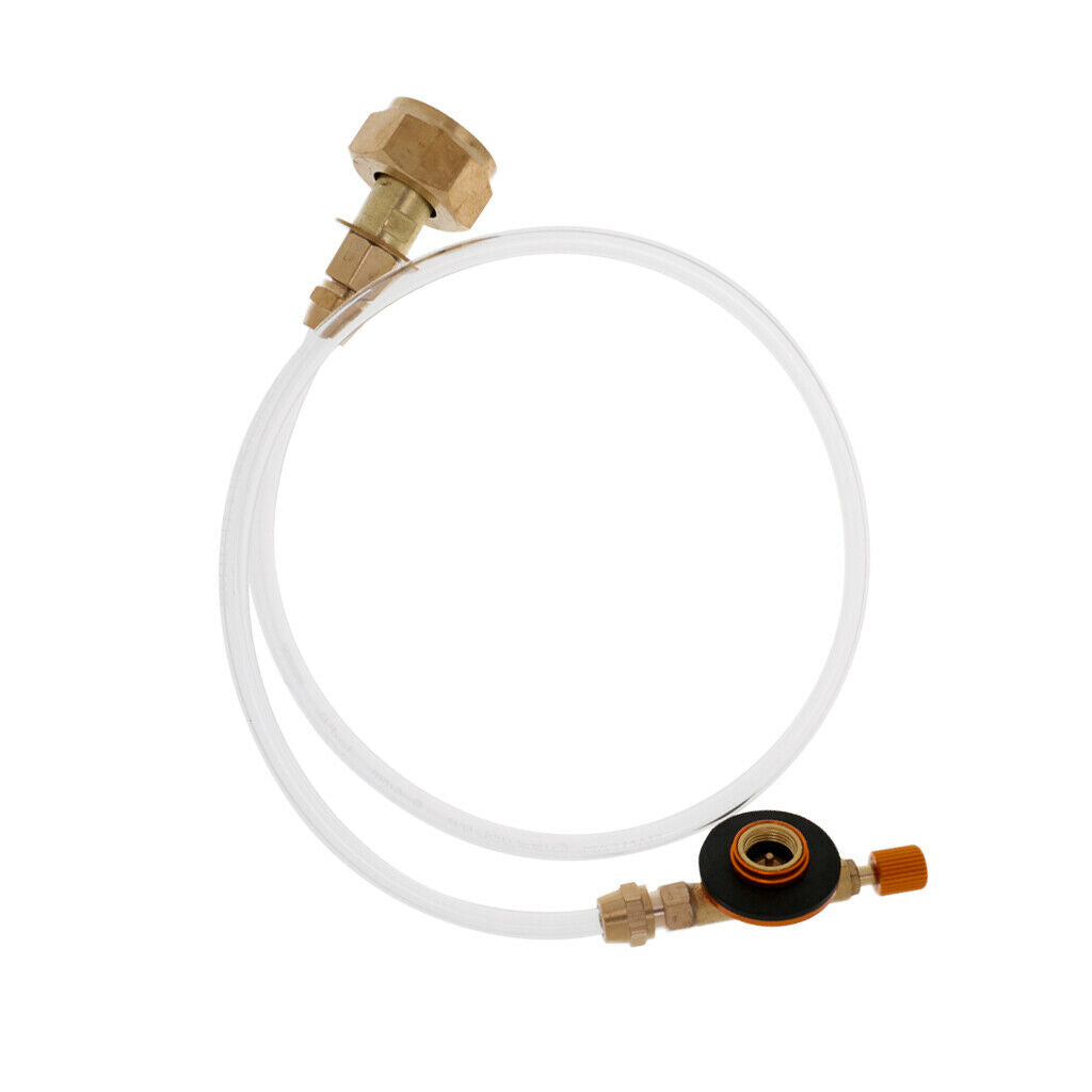 Gas Bottle Refill Hose Adapter Coupler Valve Kit for Camping Picnic Cooking