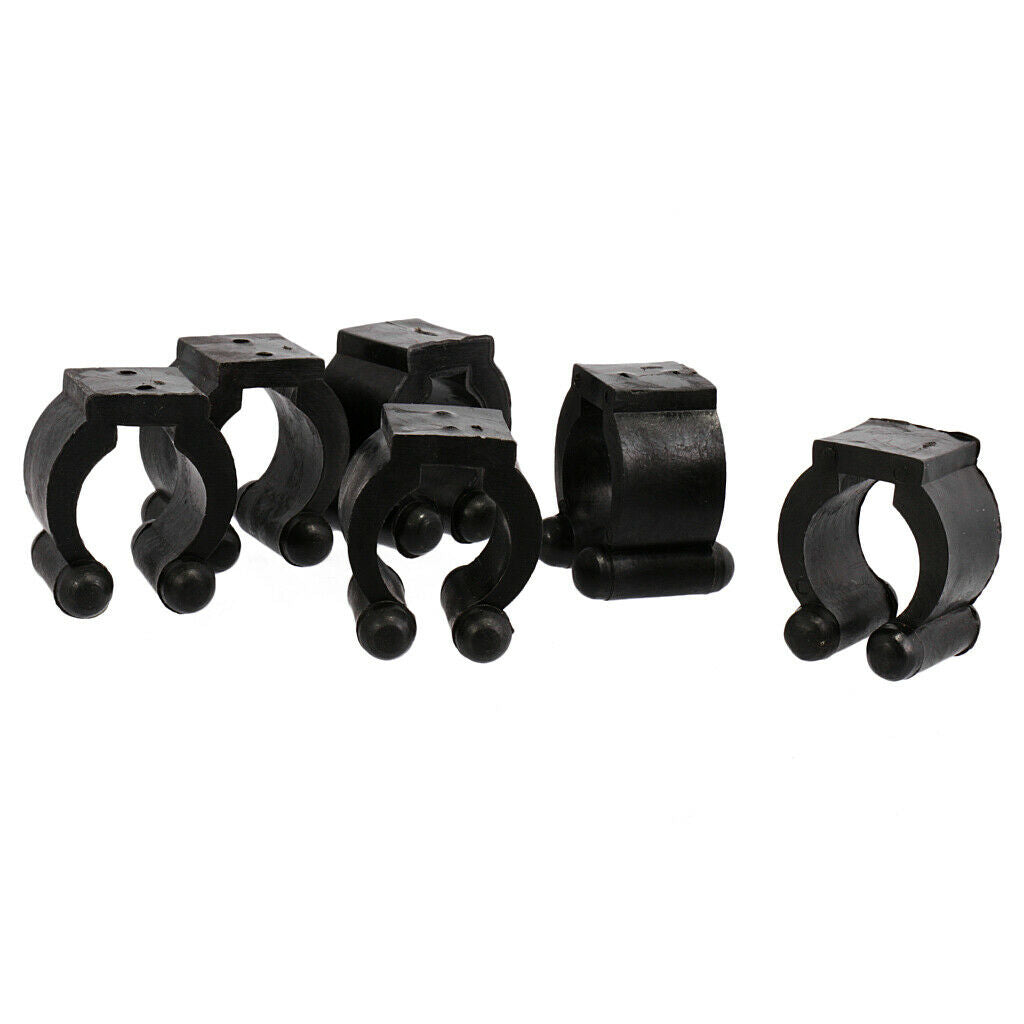 6pcs Small Black Pool Snooker Billiard Cue Clips Accessories