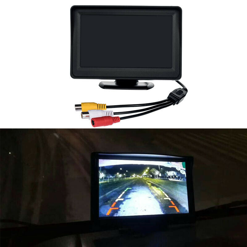 4.3" Car LCD Display Rearview Monitor Reverse w/1080P Night Vision Backup Camera